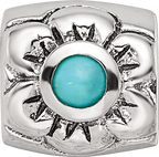 Sterling Silver Reflections Turquoise Bead