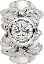 Sterling Silver Reflections CZ Bead