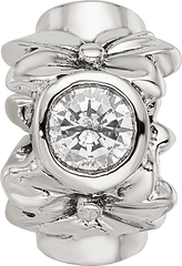 Sterling Silver Reflections CZ Bead