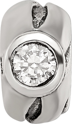 Sterling Silver Reflections CZ Bead