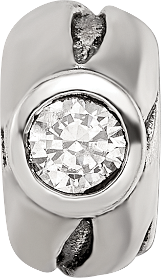Sterling Silver Reflections CZ Bead