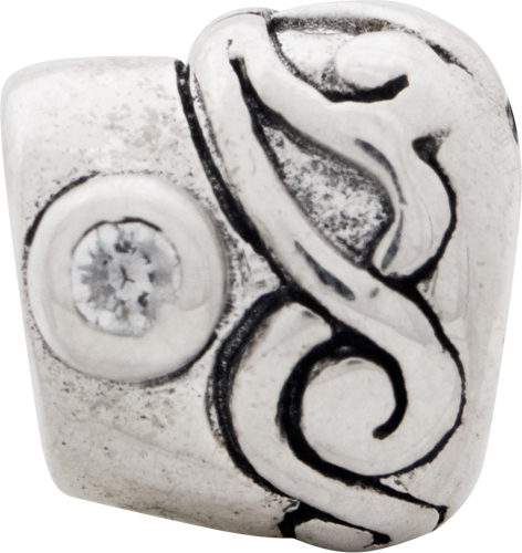 Sterling Silver Reflections CZ Bead