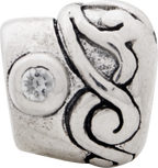 Sterling Silver Reflections CZ Bead