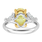 Oval Lab-Grown Diamond Trillion Engagement Ring in 14K Two-Tone Gold (4 1/2 ct. tw.), Size 7 - Sophia Jewelers