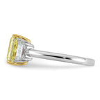 Radiant Lab-Grown Diamond Engagement Ring in 14K Two-Tone Gold (2 3/4 ct. tw.), Size 7 - Sophia Jewelers