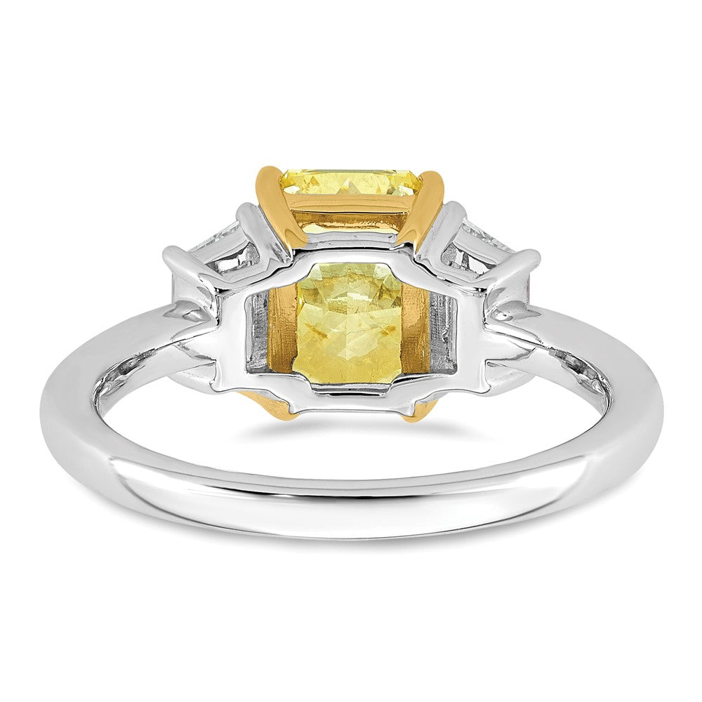 Radiant Lab-Grown Diamond Engagement Ring in 14K Two-Tone Gold (2 3/4 ct. tw.), Size 7 - Sophia Jewelers