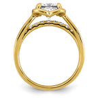 Clover Princess Lab-Grown Diamond Engagement Ring in 14K Yellow Gold (1 3/4 ct. tw.), Size 7 - Sophia Jewelers