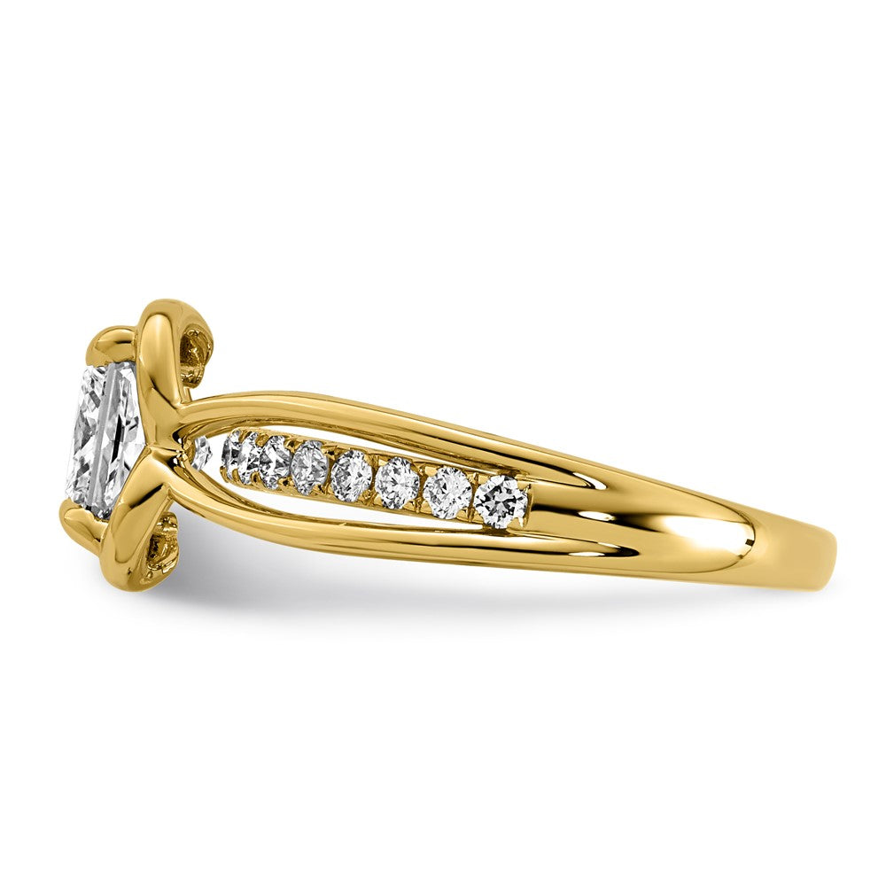 Clover Princess Lab-Grown Diamond Engagement Ring in 14K Yellow Gold (1 3/4 ct. tw.), Size 7 - Sophia Jewelers