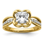 Clover Princess Lab-Grown Diamond Engagement Ring in 14K Yellow Gold (1 3/4 ct. tw.), Size 7 - Sophia Jewelers