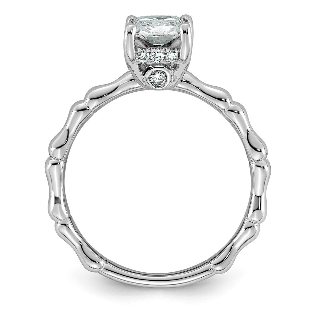 Emerald-Cut Lab-Grown Diamond Engagement Ring in 14K White Gold (1 5/8 ct. tw.), Size 7 - Sophia Jewelers