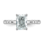 Emerald-Cut Lab-Grown Diamond Engagement Ring in 14K White Gold (1 5/8 ct. tw.), Size 7 - Sophia Jewelers