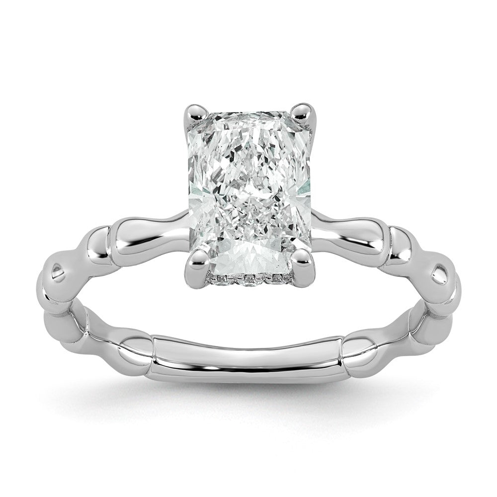 Emerald-Cut Lab-Grown Diamond Engagement Ring in 14K White Gold (1 5/8 ct. tw.), Size 7 - Sophia Jewelers