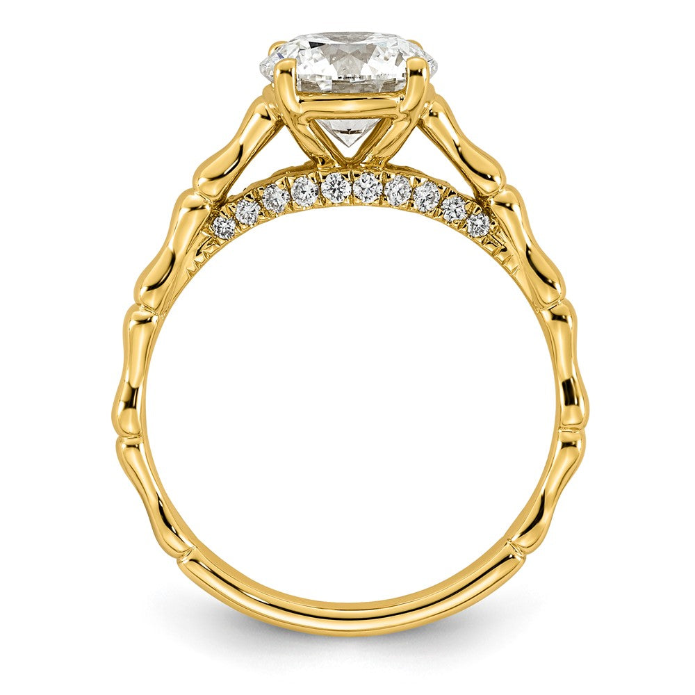 Round Lab-Grown Diamond Engagement Ring in 14K Yellow Gold (1 5/8 ct. tw.), Size 7 - Sophia Jewelers