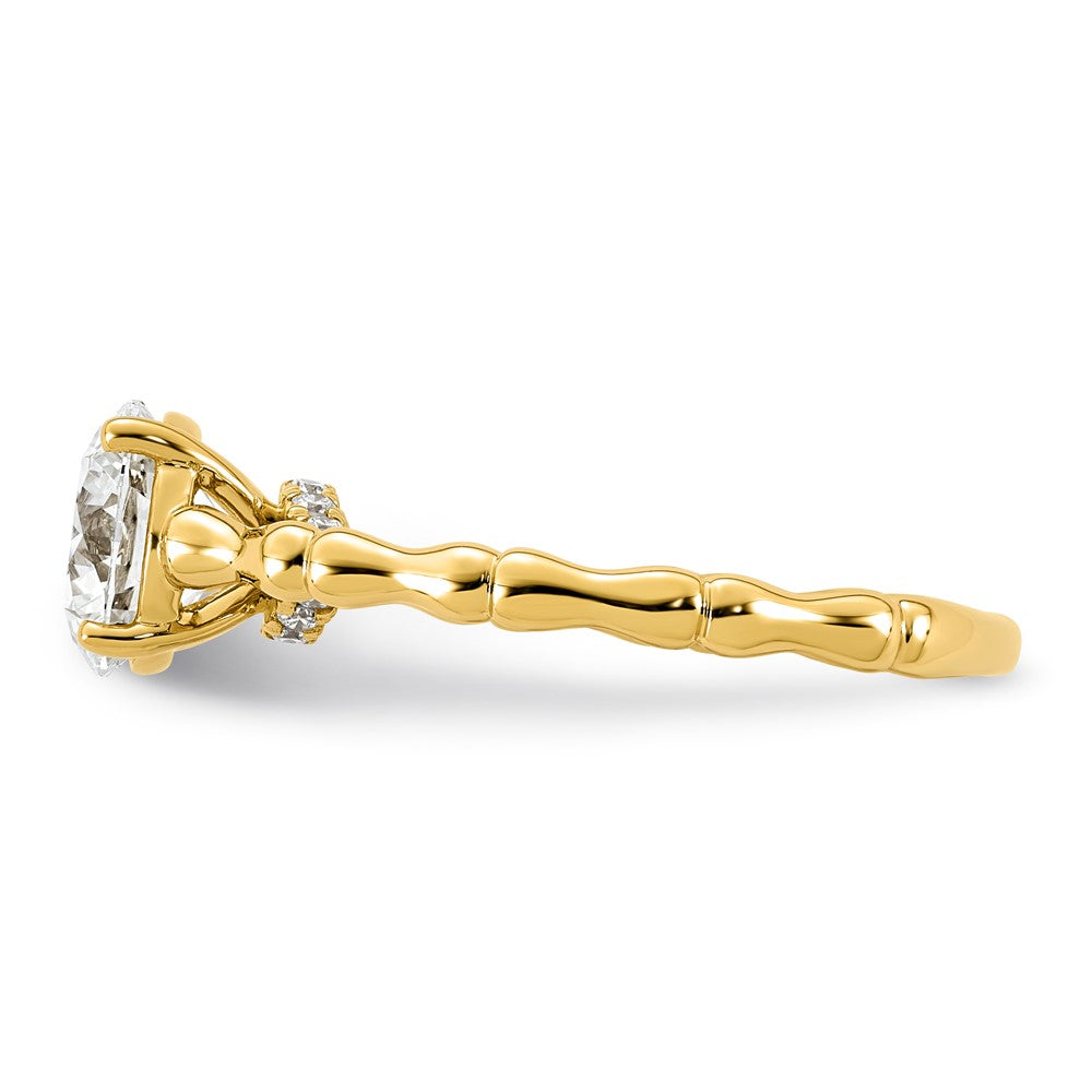 Round Lab-Grown Diamond Engagement Ring in 14K Yellow Gold (1 5/8 ct. tw.), Size 7 - Sophia Jewelers