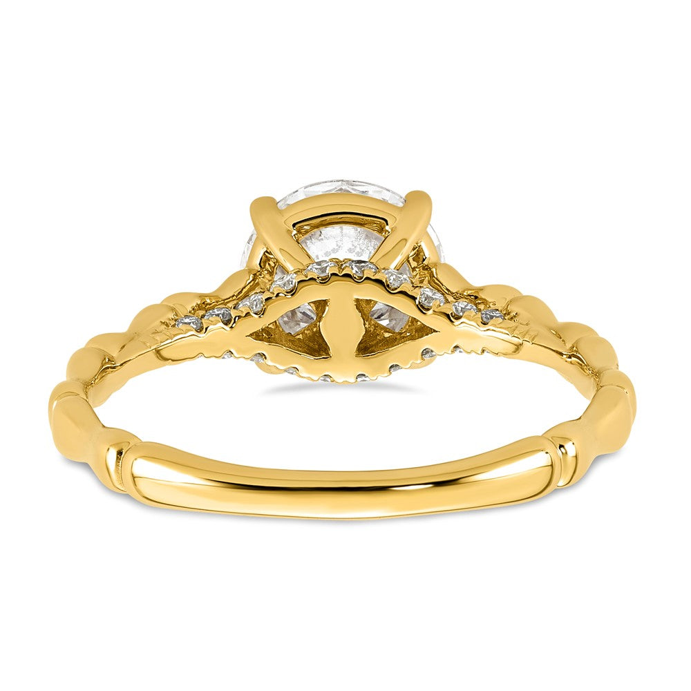 Round Lab-Grown Diamond Engagement Ring in 14K Yellow Gold (1 5/8 ct. tw.), Size 7 - Sophia Jewelers