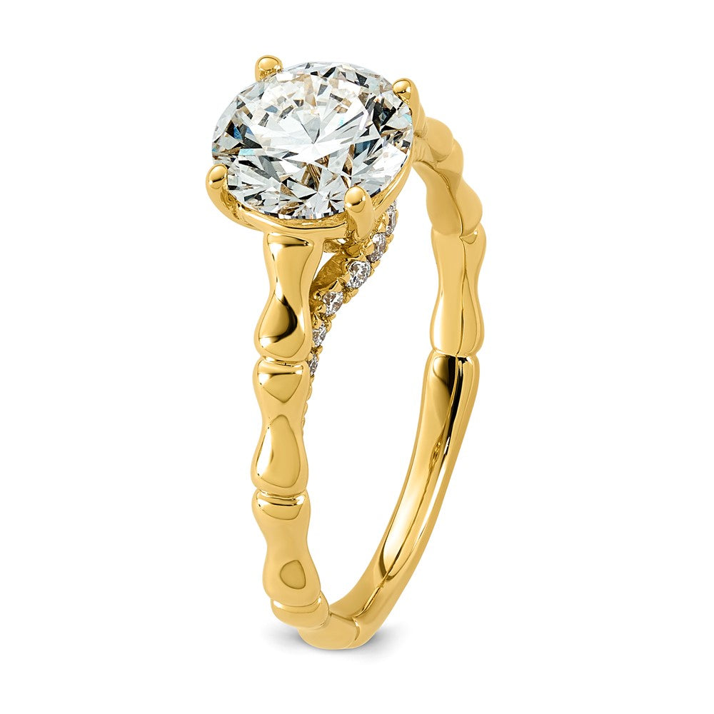 Round Lab-Grown Diamond Engagement Ring in 14K Yellow Gold (1 5/8 ct. tw.), Size 7 - Sophia Jewelers