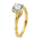 Round Lab-Grown Diamond Engagement Ring in 14K Yellow Gold (1 5/8 ct. tw.), Size 7 - Sophia Jewelers