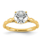 Round Lab-Grown Diamond Engagement Ring in 14K Yellow Gold (1 5/8 ct. tw.), Size 7 - Sophia Jewelers
