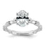 Halo Oval Lab-Grown Diamond Engagement Ring in 14K White Gold (1 5/8 ct. tw.), Size 7 - Sophia Jewelers