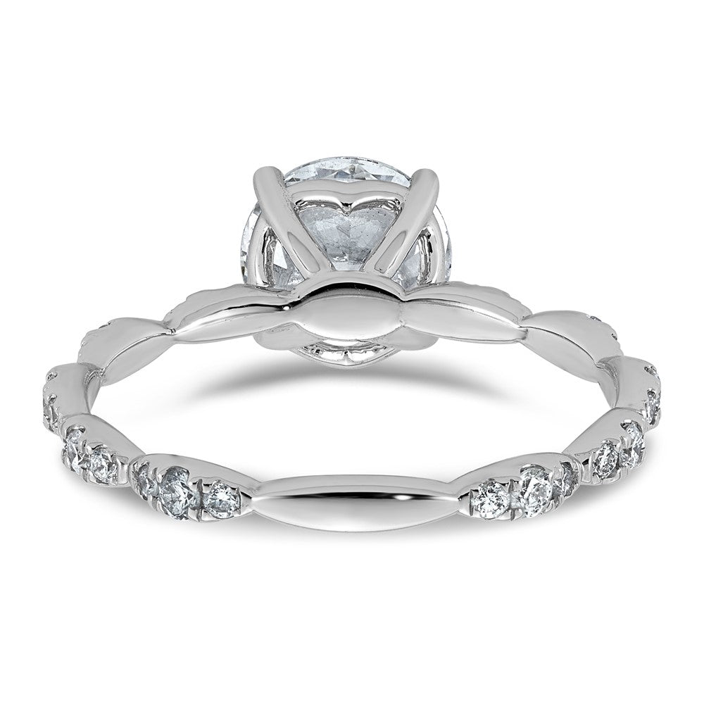 Comp Certified Round Lab-Grown Diamond Engagement Ring in 14K White Gold (1 7/8 ct. tw.), Size 7 - Sophia Jewelers