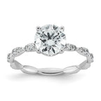Comp Certified Round Lab-Grown Diamond Engagement Ring in 14K White Gold (1 7/8 ct. tw.), Size 7 - Sophia Jewelers