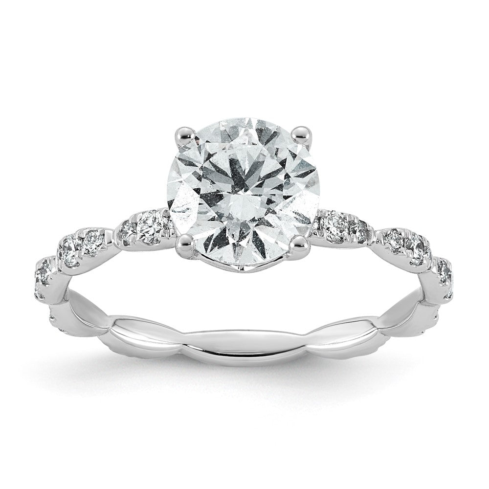 Comp Certified Round Lab-Grown Diamond Engagement Ring in 14K White Gold (1 7/8 ct. tw.), Size 7 - Sophia Jewelers