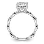 Comp Oval Lab-Grown Diamond Engagement Ring in 14K White Gold (3 1/2 ct. tw., VS+ F+), Size 7 - Sophia Jewelers