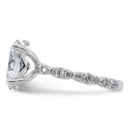 Comp Oval Lab-Grown Diamond Engagement Ring in 14K White Gold (3 1/2 ct. tw., VS+ F+), Size 7 - Sophia Jewelers