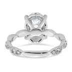 Comp Oval Lab-Grown Diamond Engagement Ring in 14K White Gold (3 1/2 ct. tw., VS+ F+), Size 7 - Sophia Jewelers