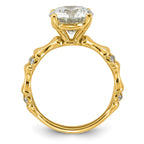 Round Lab-Grown Diamond Engagement Ring in 14K Yellow Gold (3 1/8 ct. tw.), Size 7 - Sophia Jewelers