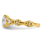 Round Lab-Grown Diamond Engagement Ring in 14K Yellow Gold (3 1/8 ct. tw.), Size 7 - Sophia Jewelers