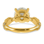 Round Lab-Grown Diamond Engagement Ring in 14K Yellow Gold (3 1/8 ct. tw.), Size 7 - Sophia Jewelers