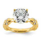 Round Lab-Grown Diamond Engagement Ring in 14K Yellow Gold (3 1/8 ct. tw.), Size 7 - Sophia Jewelers