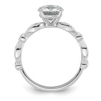Round Lab-Grown Diamond Engagement Ring in 14K White Gold (1 3/4 ct. tw., VS+ F+), Size 7 - Sophia Jewelers