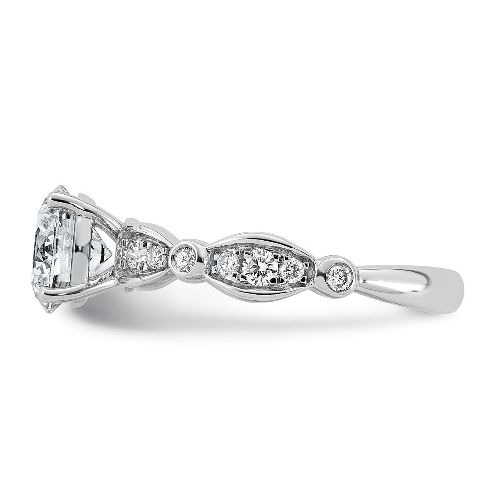 Round Lab-Grown Diamond Engagement Ring in 14K White Gold (1 3/4 ct. tw., VS+ F+), Size 7 - Sophia Jewelers