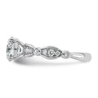 Round Lab-Grown Diamond Engagement Ring in 14K White Gold (1 3/4 ct. tw., VS+ F+), Size 7 - Sophia Jewelers
