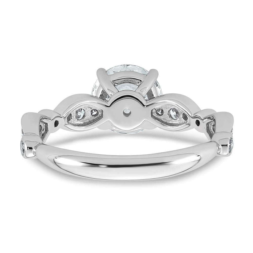 Round Lab-Grown Diamond Engagement Ring in 14K White Gold (1 3/4 ct. tw., VS+ F+), Size 7 - Sophia Jewelers