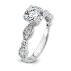 Round Lab-Grown Diamond Engagement Ring in 14K White Gold (1 3/4 ct. tw., VS+ F+), Size 7 - Sophia Jewelers