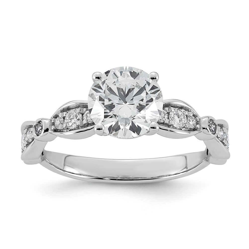 Round Lab-Grown Diamond Engagement Ring in 14K White Gold (1 3/4 ct. tw., VS+ F+), Size 7 - Sophia Jewelers