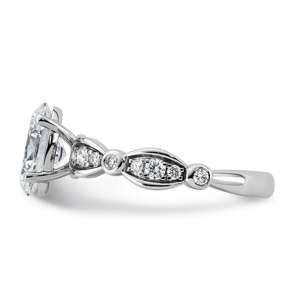 Oval Lab-Grown Diamond Engagement Ring in 14K White Gold (1 3/4 ct. tw.), Size 7 - Sophia Jewelers