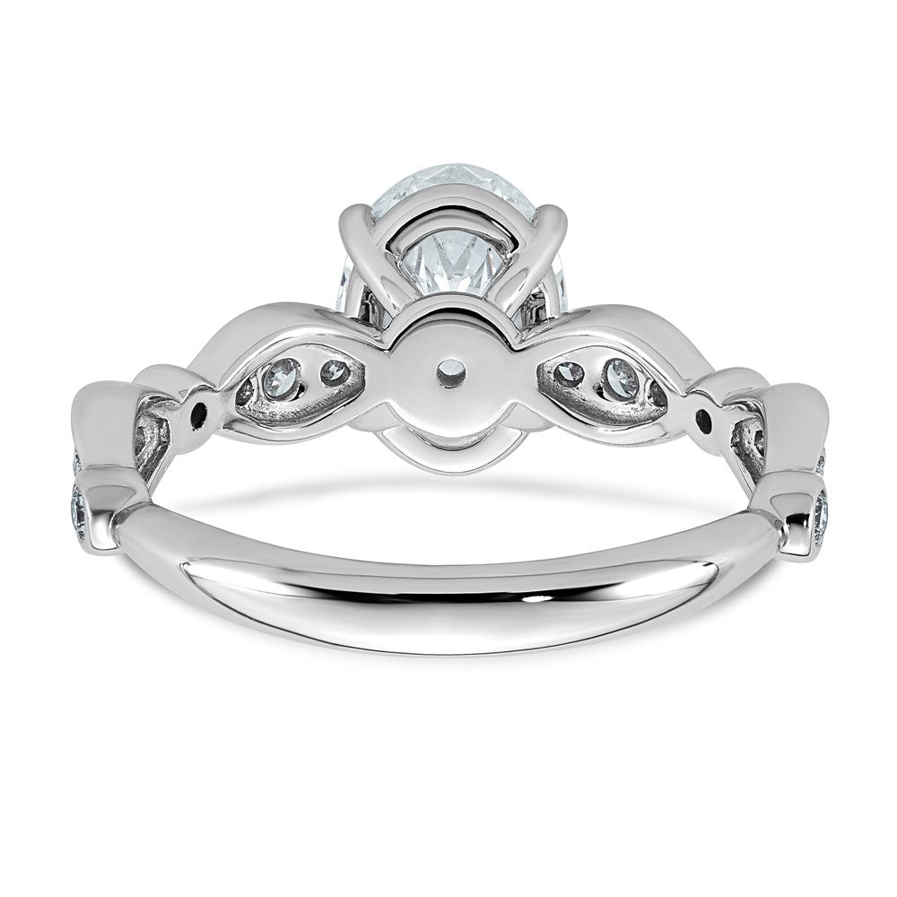 Oval Lab-Grown Diamond Engagement Ring in 14K White Gold (1 3/4 ct. tw.), Size 7 - Sophia Jewelers