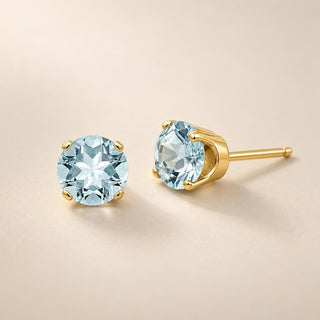 Yellow Gold Aquamarine Jewelry - Sophia Jewelers
