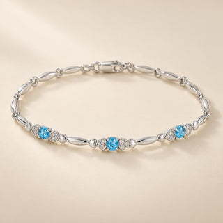 White Gold Blue Topaz Jewelry - Sophia Jewelers