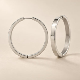 Chisel Hoop Earrings - Sophia Jewelers