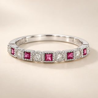 White Gold Ruby Jewelry - Sophia Jewelers