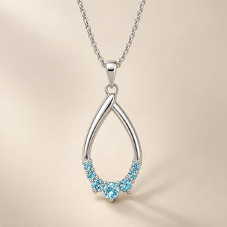 Swiss Blue Topaz Necklaces - Sophia Jewelers