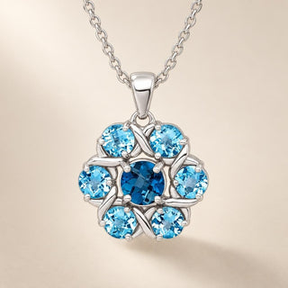 Swiss Blue Topaz Pendants - Sophia Jewelers