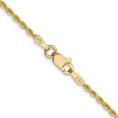 14K 14 inch 1.5mm Diamond-cut Rope with Lobster Clasp Chain
