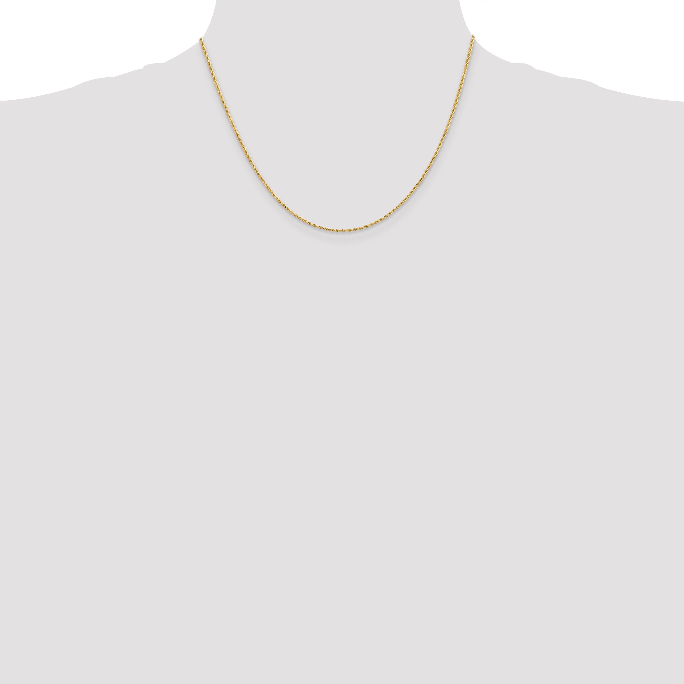 Sophia Jewelers 14K Gold Diamond-Cut Rope Chain with Lobster Clasp