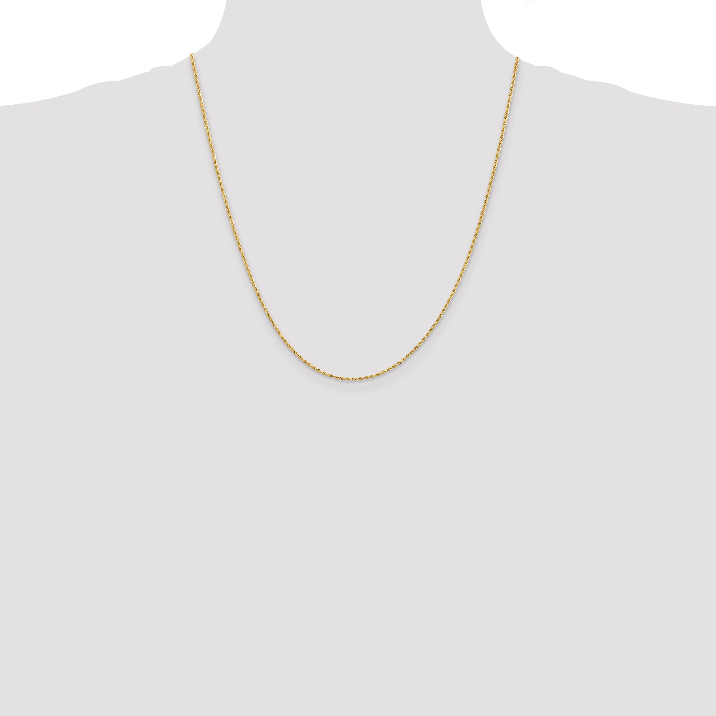 Sophia Jewelers 14K Gold Diamond-Cut Rope Chain with Lobster Clasp